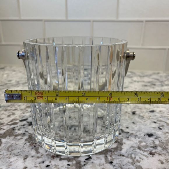 Baccarat Harmonie Crystal Ice Bucket.  Made in France.  Hand Wash. 5”H Beautiful - Picture 4 of 14